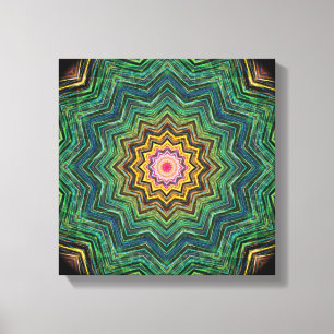 Oog van de Star Kaleidoscoop Canvas Afdruk