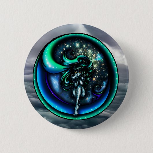 Oog van de Storm Knop Ronde Button 5,7 Cm (Voorkant)