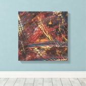Oog van de Storm Uitgerekte Canvasprint Canvas Afdruk (Insitu (Houten vloer))