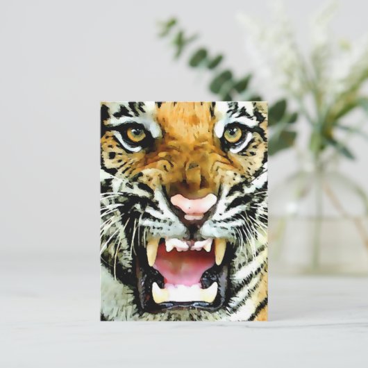 Oog van de tijger briefkaart (Staand voorkant)