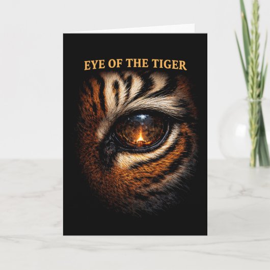 Oog van de Tijger Feestdagen Kaart (Voorkant)