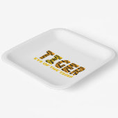 Oog van de tijger papieren bordje (Gebogen)