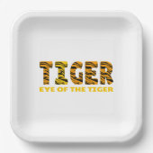 Oog van de tijger papieren bordje (Voorkant)