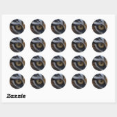 Oog van de tijger ronde sticker (Vel)