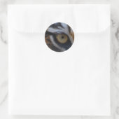 Oog van de tijger ronde sticker (Tas)