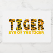 Oog van de tijger sparkling wijnetiket (Enkel label)