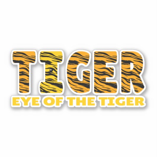 Oog van de tijger sticker (Voorkant)