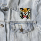 Oog van de tijger vierkante button 5,1 cm (In situ)