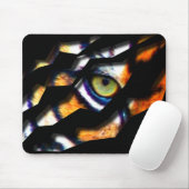 Oog van de tijgerscheur door muismat (Met muis)