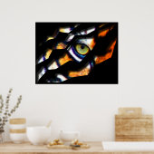Oog van de tijgerscheur door poster (Keuken)