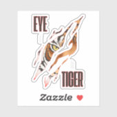 Oog van de tijgerschouderriem van de tijgerwet. Pe Sticker (Vel)