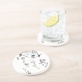 Oog van de toeschouwer zandsteen onderzetter (Zijkant)