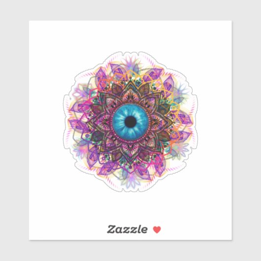 Oog van de Waarnemer Mandala - Sticker (Vel)