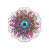 Oog van de Waarnemer Mandala - Sticker (Voorkant)