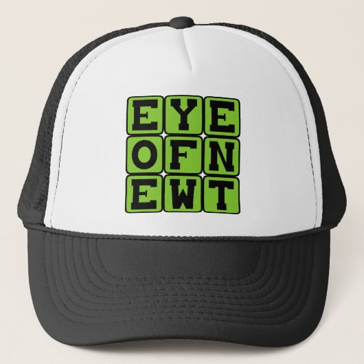 Oog van de watersalamander, toveringrediënt trucker pet (Voorkant)