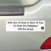 Oog van de watersalamander & Wrat van... bumpersti Bumpersticker (Op auto)