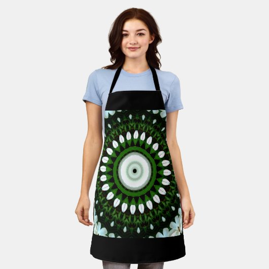 Oog van de Witte Magnolia Schort (Gedragen)