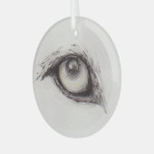 Oog van de Wolf – Blikcollectie Glas Ornament (Voorkant links)
