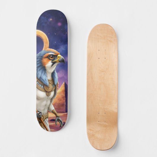 Oog van de Zon – De Eeuwige Valk van de Woestijn Persoonlijk Skateboard (Voorkant)