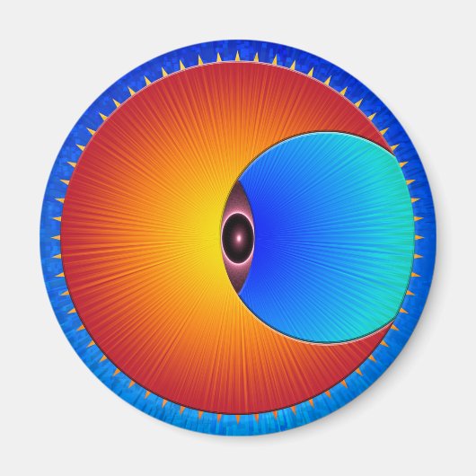 Oog Van De Zon Ronde Magneet (Voorkant)
