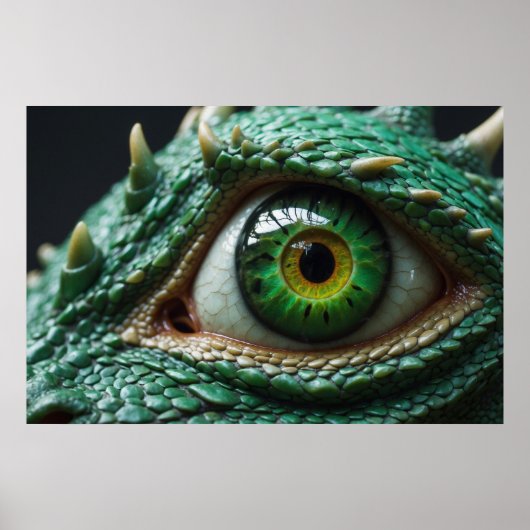 Oog van een Dragon Fantasy Art Poster (Voorkant)