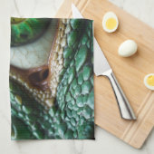 Oog van een Dragon Fantasy Art Theedoek (Quarter Fold)