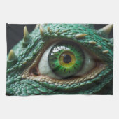 Oog van een Dragon Fantasy Art Theedoek (Horizontaal)