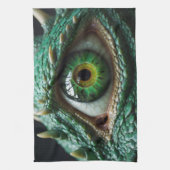 Oog van een Dragon Fantasy Art Theedoek (Verticaal)