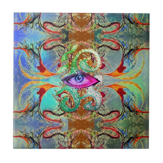 Oog van een multidinensionaal Storm Tegeltje (Voorkant)