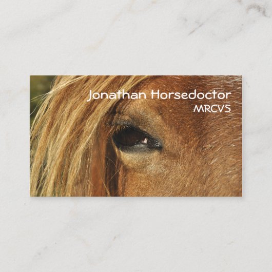 Oog van een paard visitekaartje (Voorkant)