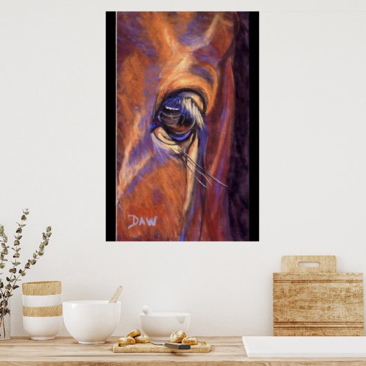 Oog van een Thoroughbred Poster (Keuken)