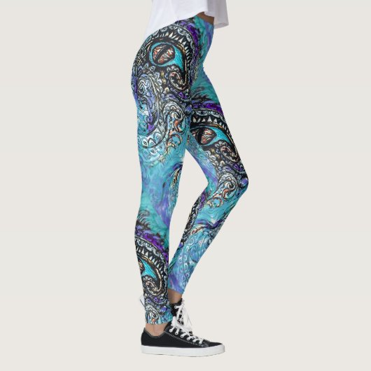 Oog van een Zee monster Leggings (Rechts)