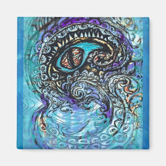 Oog van een Zee monster Magneet (Voorkant)