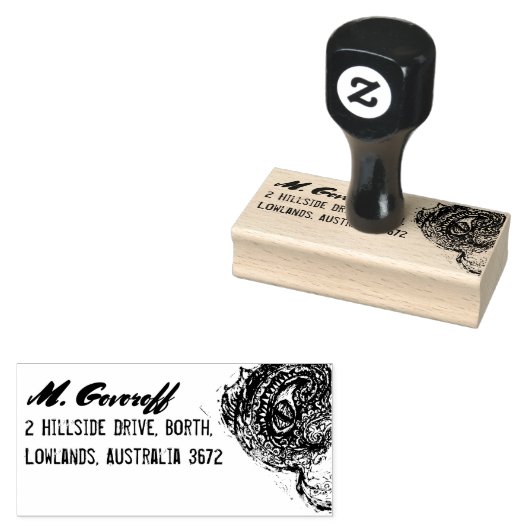 Oog van een Zee monster Rubberstempel (Gestempeld)