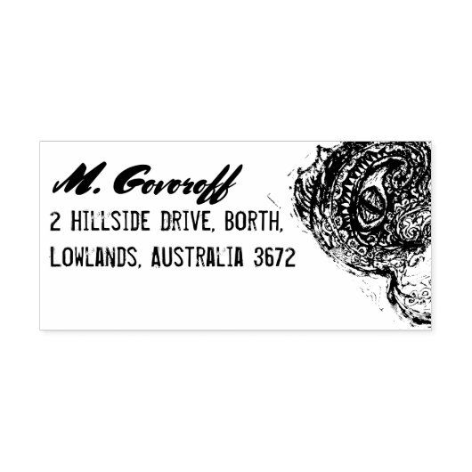 Oog van een Zee monster Rubberstempel (Afrduk)