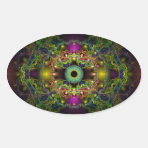 Oog van God - Vesica Piscis Ovale Sticker