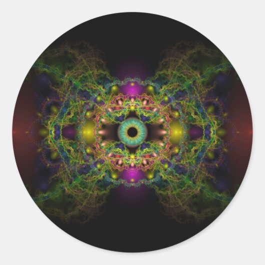 Oog van God - Vesica Piscis Ronde Sticker (Voorkant)