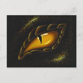 Oog van gouden vezels briefkaart