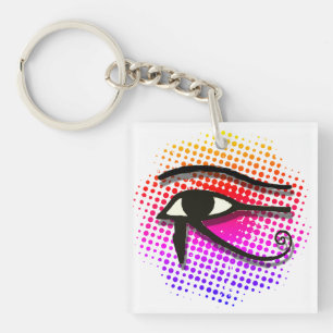 Oog van het Egyptische symbool van Horus Colorful  Sleutelhanger