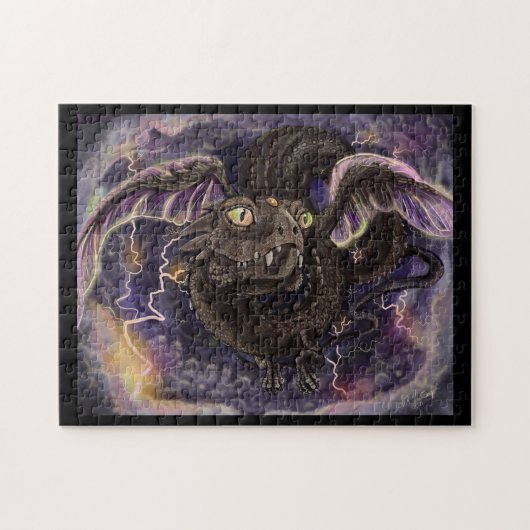 Oog van het Storm Dragon Jigzaag Puzzle Legpuzzel (Horizontaal)