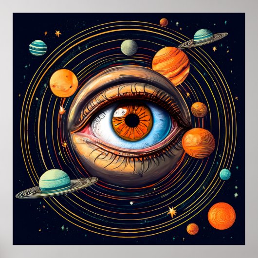 Oog van het Universum (AI) Poster (Voorkant)