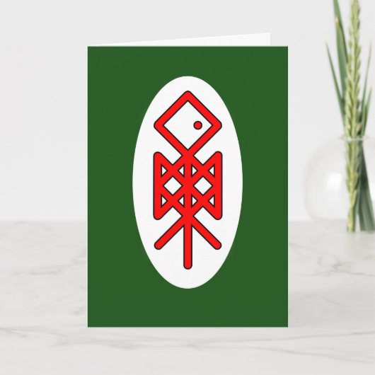 Oog van het Wenskaart Odin Viking Bindrune Bedankkaart (Voorkant)