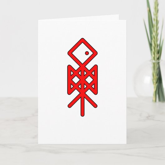 Oog van het Wenskaart Odin Viking Bindrune Bedankkaart (Voorkant)