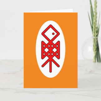 Oog van het Wenskaart Odin Viking Bindrune Bedankkaart