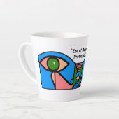 "Oog van Horus Bescherm mij" Latte Mok (Linkerhoek)