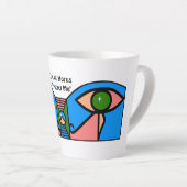 "Oog van Horus Bescherm mij" Latte Mok (Rechterhoek)
