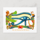 Oog van Horus die over je briefkaart kijkt (Voorkant)