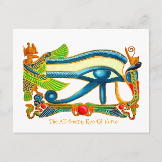 Oog van Horus die over je briefkaart kijkt (Voorkant)