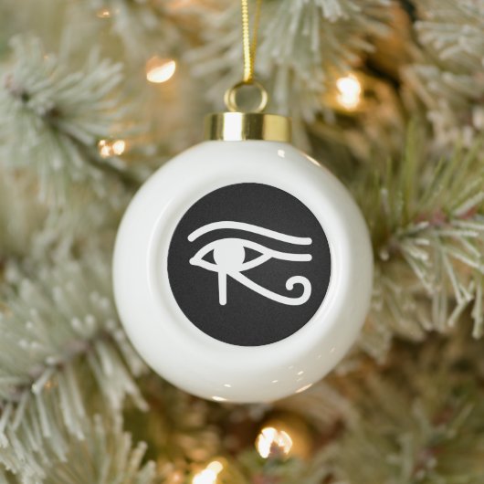 Oog van Horus Egyptian Keramische Bal Ornament (Boom)