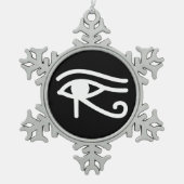 Oog van Horus Egyptian Tin Sneeuwvlok Ornament (Voorkant)